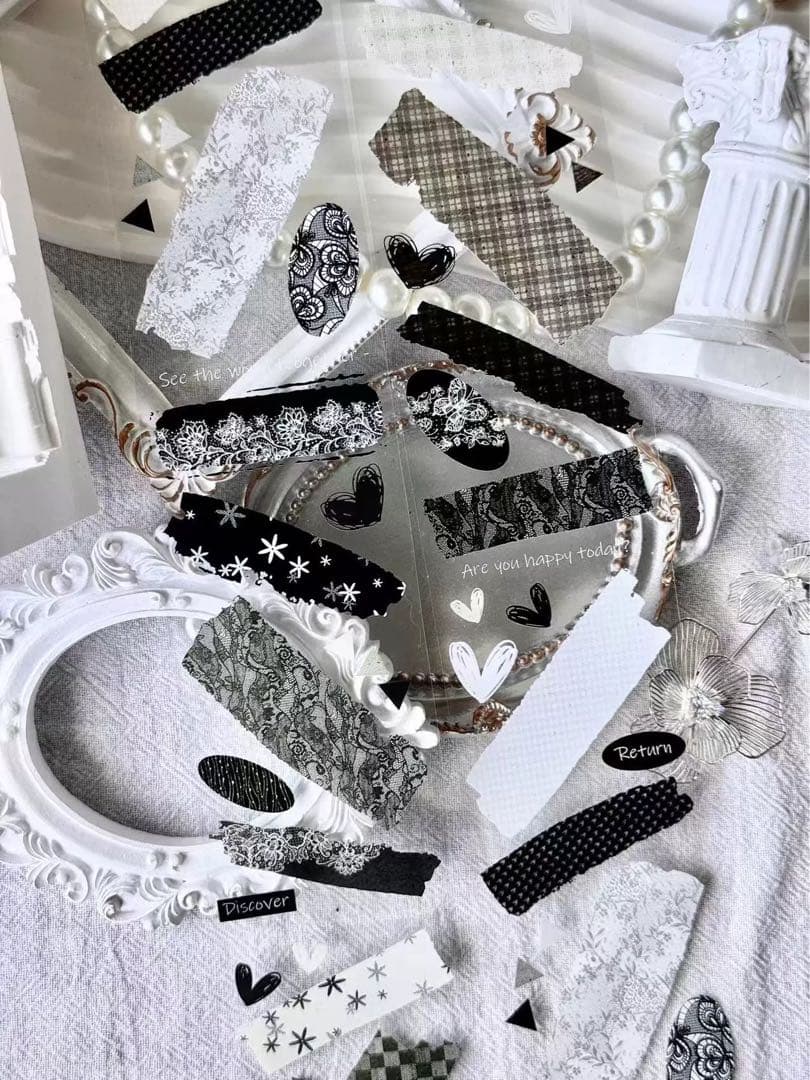 霖蓝汐原创手账《布艺面料》海外マスキングテープ　マステ 【2239】