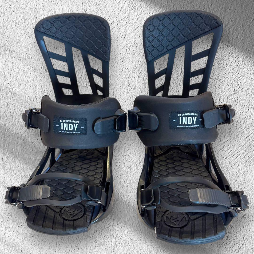 K2 INDY Mサイズ マットブラック スノーボード　ビンディング