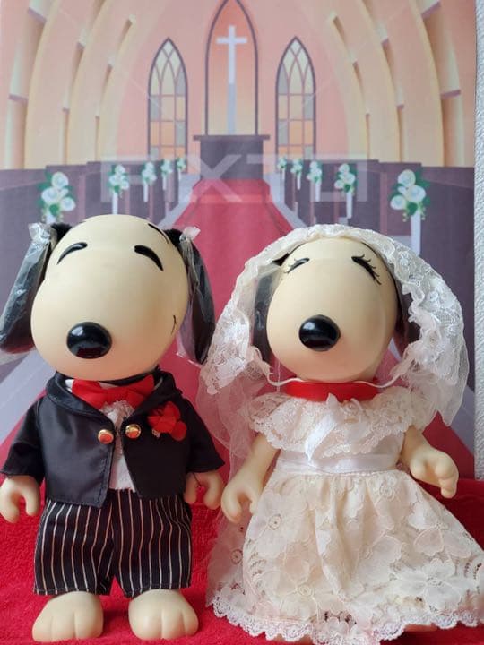 【希少】スヌーピ　フィギュア　ビンテージ　レトロ　ウェディング　ウェルカムドール