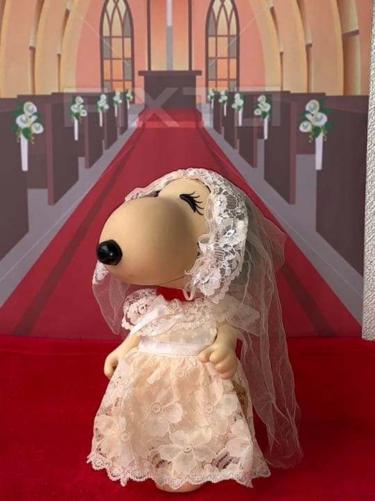 【希少】スヌーピ　フィギュア　ビンテージ　レトロ　ウェディング　ウェルカムドール