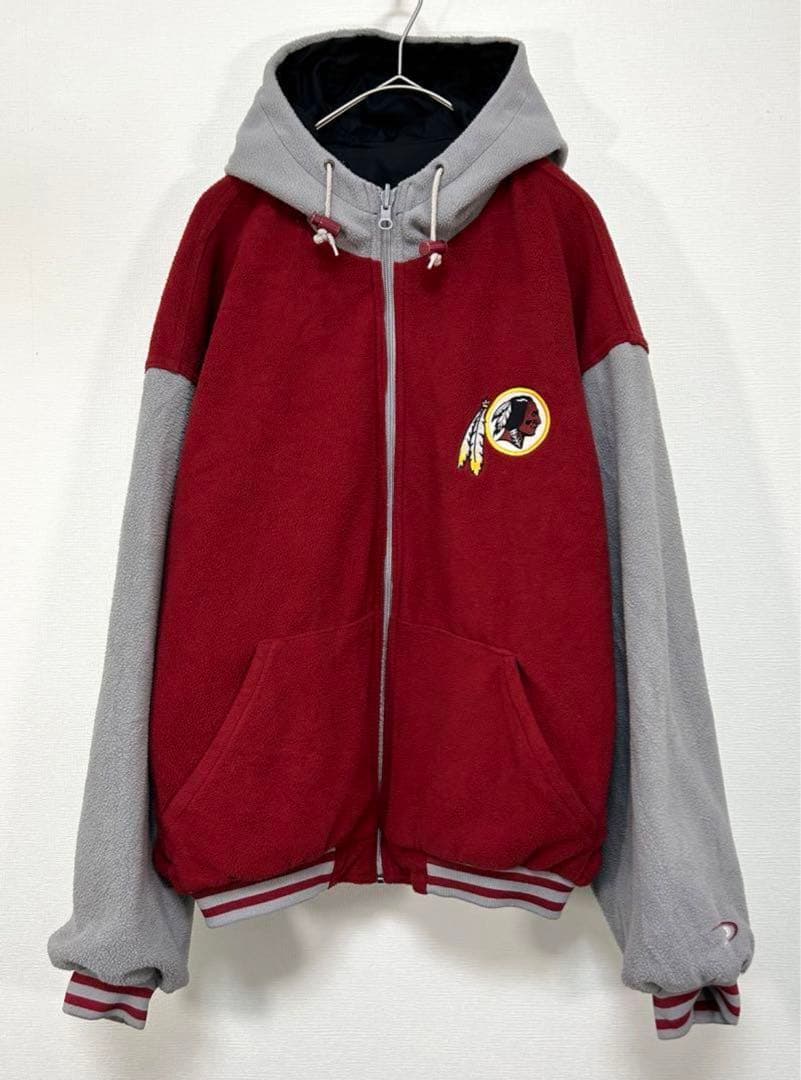 90s〜 nfl nylon × fleece reversible jkt