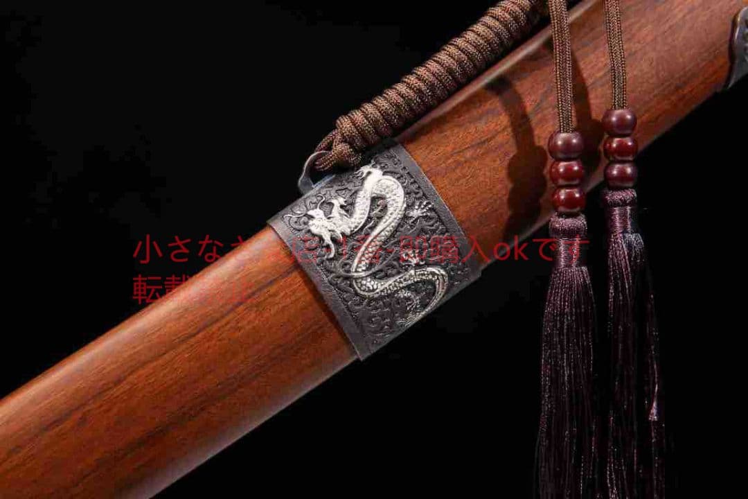 騰龍清刀銅装鎏銀花紋鋼 古兵器 武具 刀装具 日本刀 模造刀 居合刀