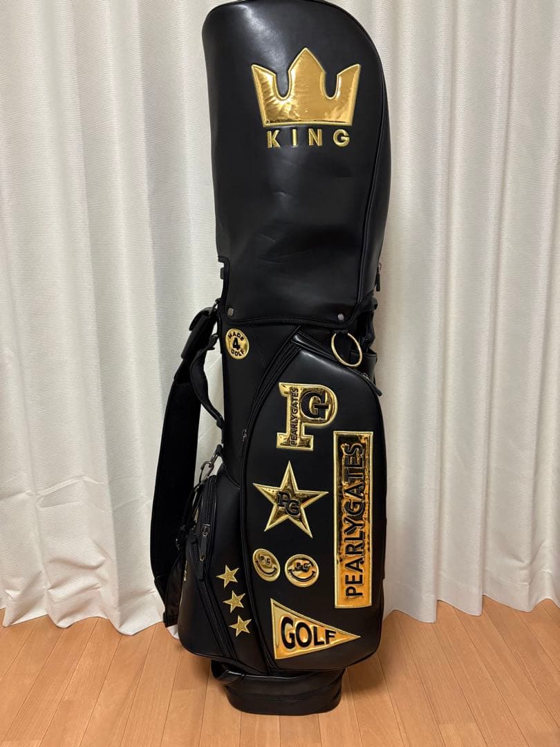 PEARLY GATES ゴルフバッグ ブラック/ゴールド原絵梨花モデル