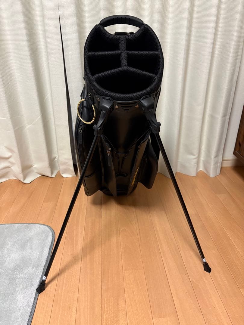 PEARLY GATES ゴルフバッグ ブラック/ゴールド原絵梨花モデル