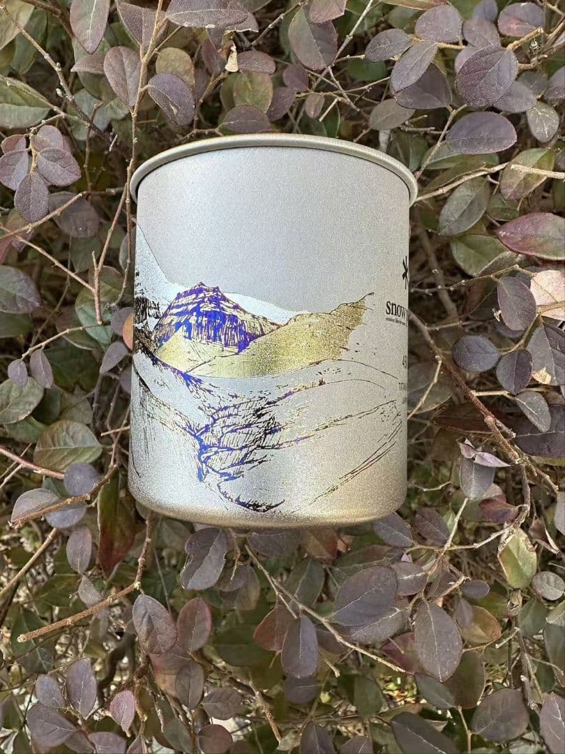 スノーピーク チタンマグ カスタム 陽極酸化 絶景 カイラス山　チタンカラー