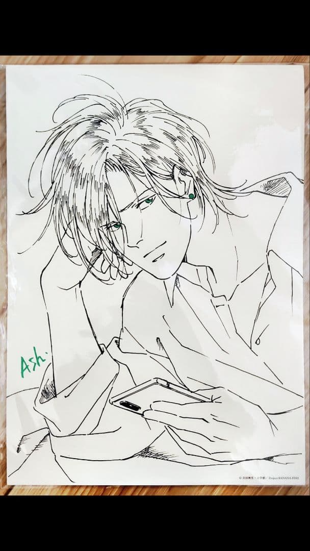 BANANAFISH バナナフィッシュ アッシュ ピアス　イラストカード