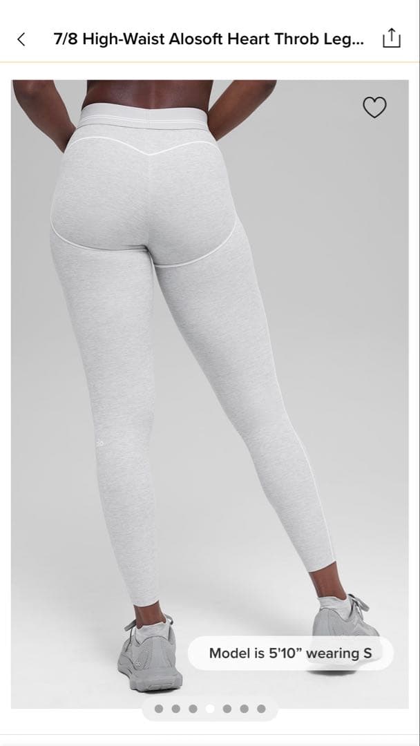 alo yoga ハイウエスト レギンス グレー 7/8丈 XSサイズ アロー