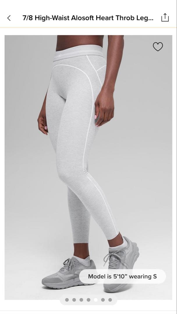 alo yoga ハイウエスト レギンス グレー 7/8丈 XSサイズ アロー