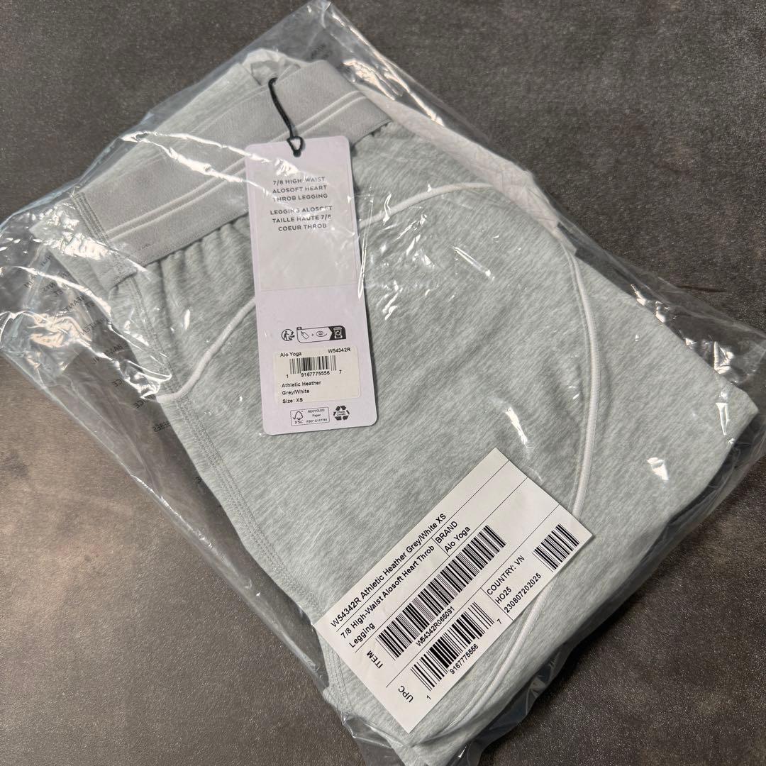 alo yoga ハイウエスト レギンス グレー 7/8丈 XSサイズ アロー