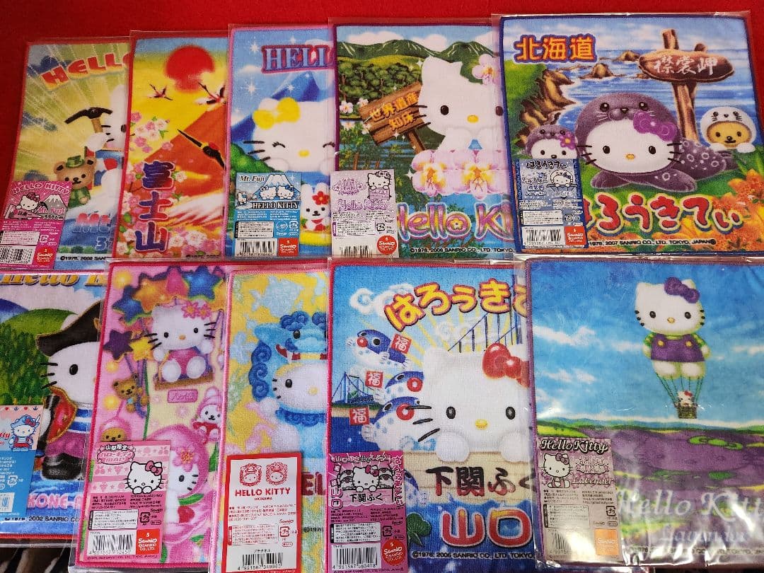 サンリオ　ハローキティ　ご当地プチタオル　まとめ　８９枚セット　キティちゃん