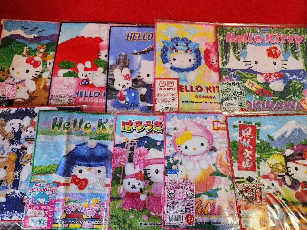 サンリオ　ハローキティ　ご当地プチタオル　まとめ　８９枚セット　キティちゃん