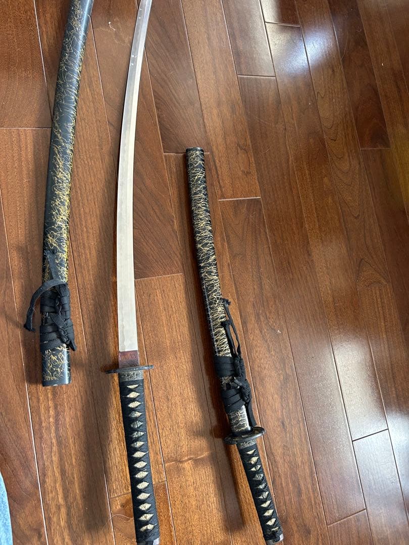 骨董品 日本刀 レプリカ 龍模様 大刀と小刀セット