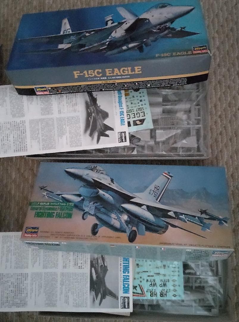 戦闘機 F15C  他　5品　ハセガワ製　未使用