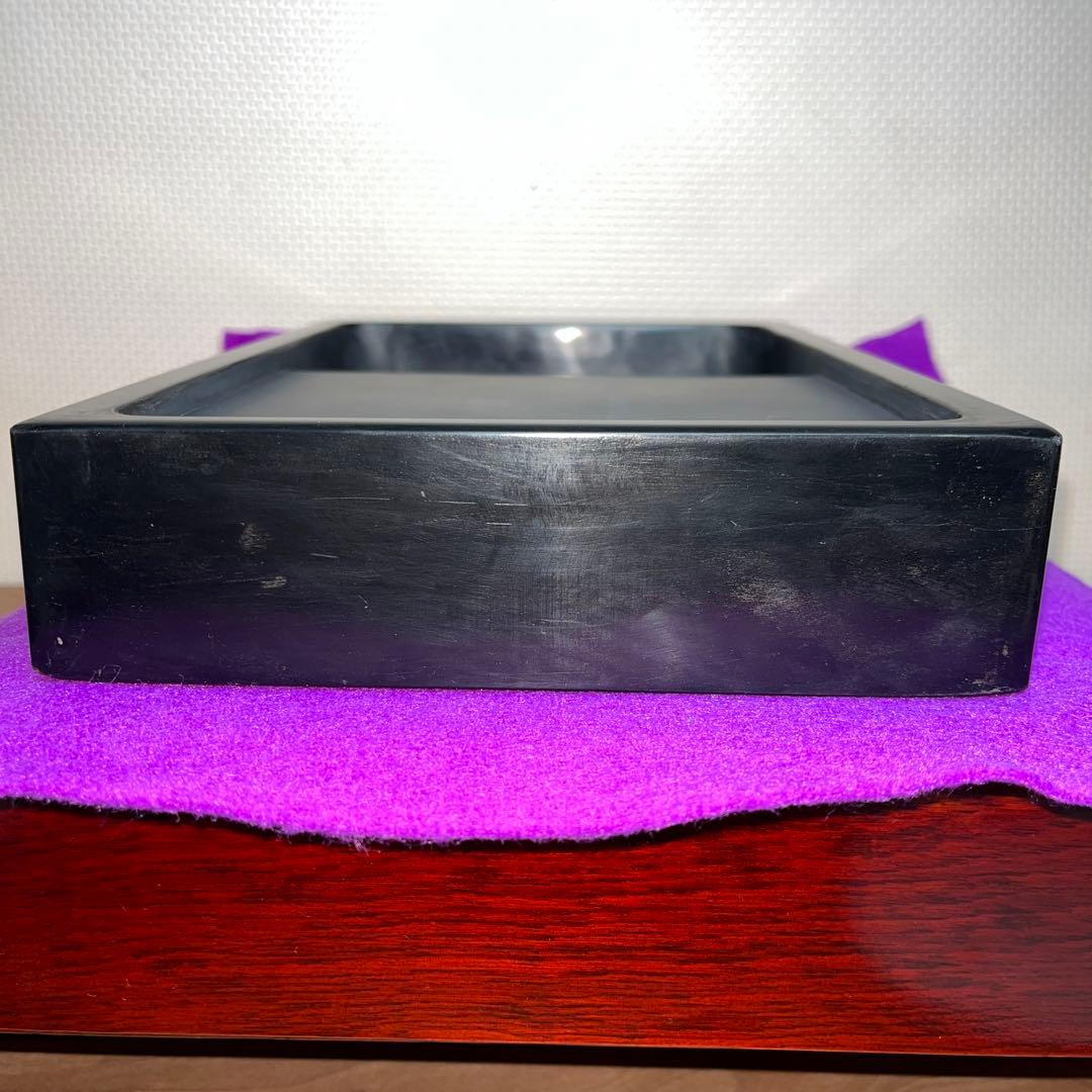 ⭕️雨畑硯　超大型長方硯　玄林雨畑　甲州銘石　硯界最高5kg近く