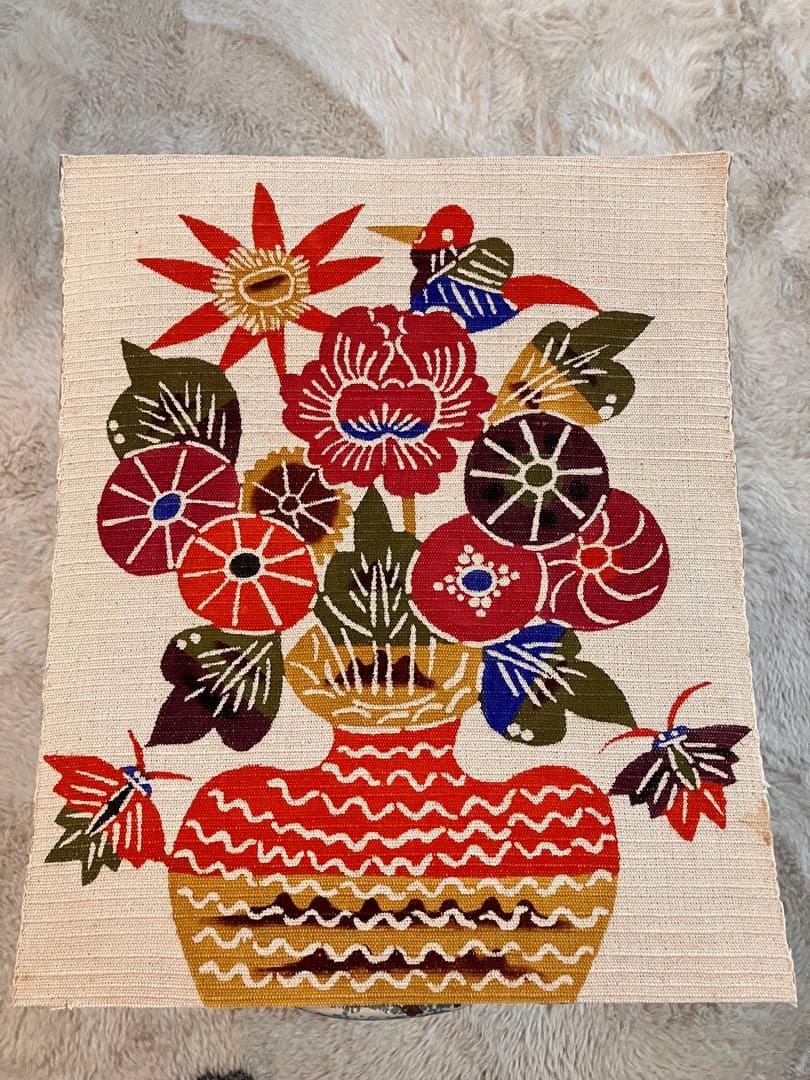 柚木沙弥郎 型染絵 大サイズ　民藝　ま民芸