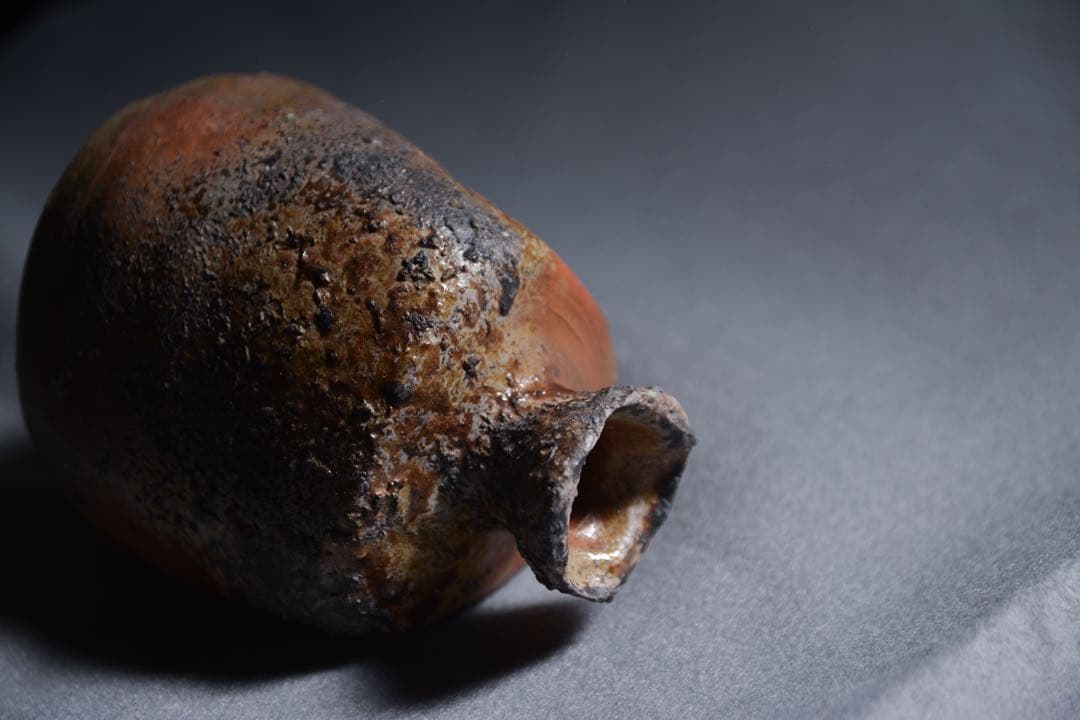 【中村和樹】備前 窯変 三角徳利