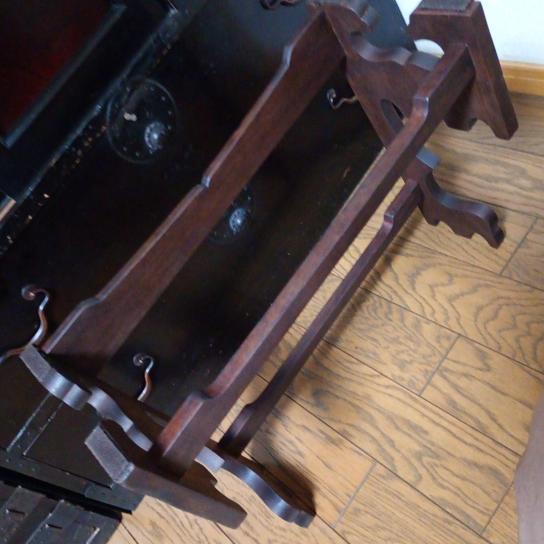 ギブソン　刀掛け台　5本掛け　無垢材　刀台　日本刀　武具