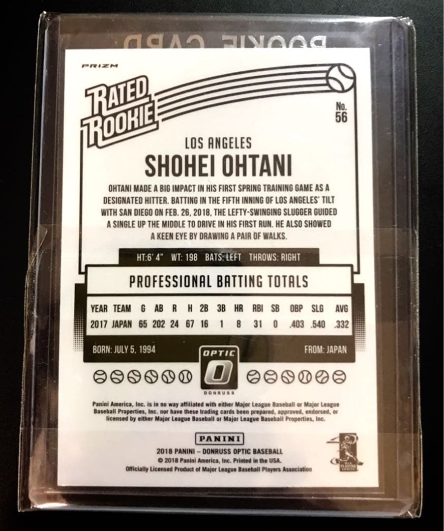 【C98】MLB カード Shohei Ohtani RC silver