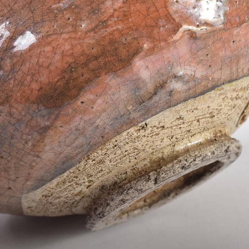 茶道具　楽吉左衛門　赤楽茶碗　共箱　D　R8674