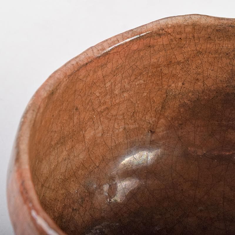 茶道具　楽吉左衛門　赤楽茶碗　共箱　D　R8674