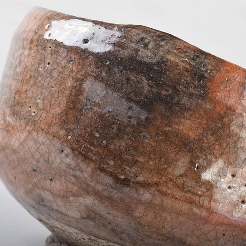 茶道具　楽吉左衛門　赤楽茶碗　共箱　D　R8674