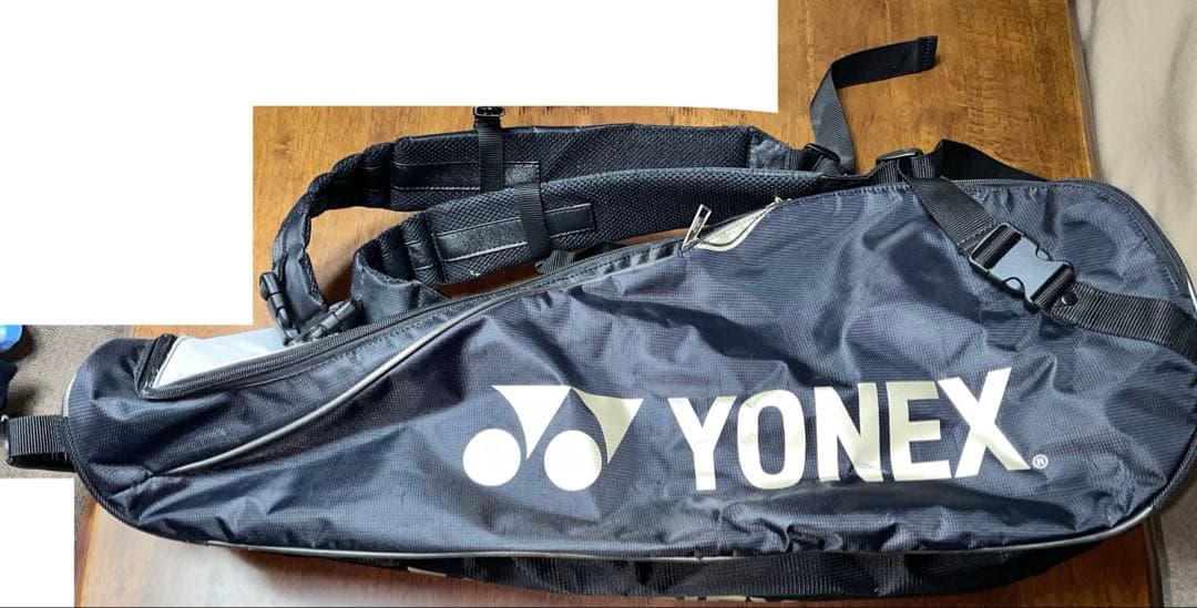 YONEX ソフトテニスバッグ 黒 ブラック シルバー 銀