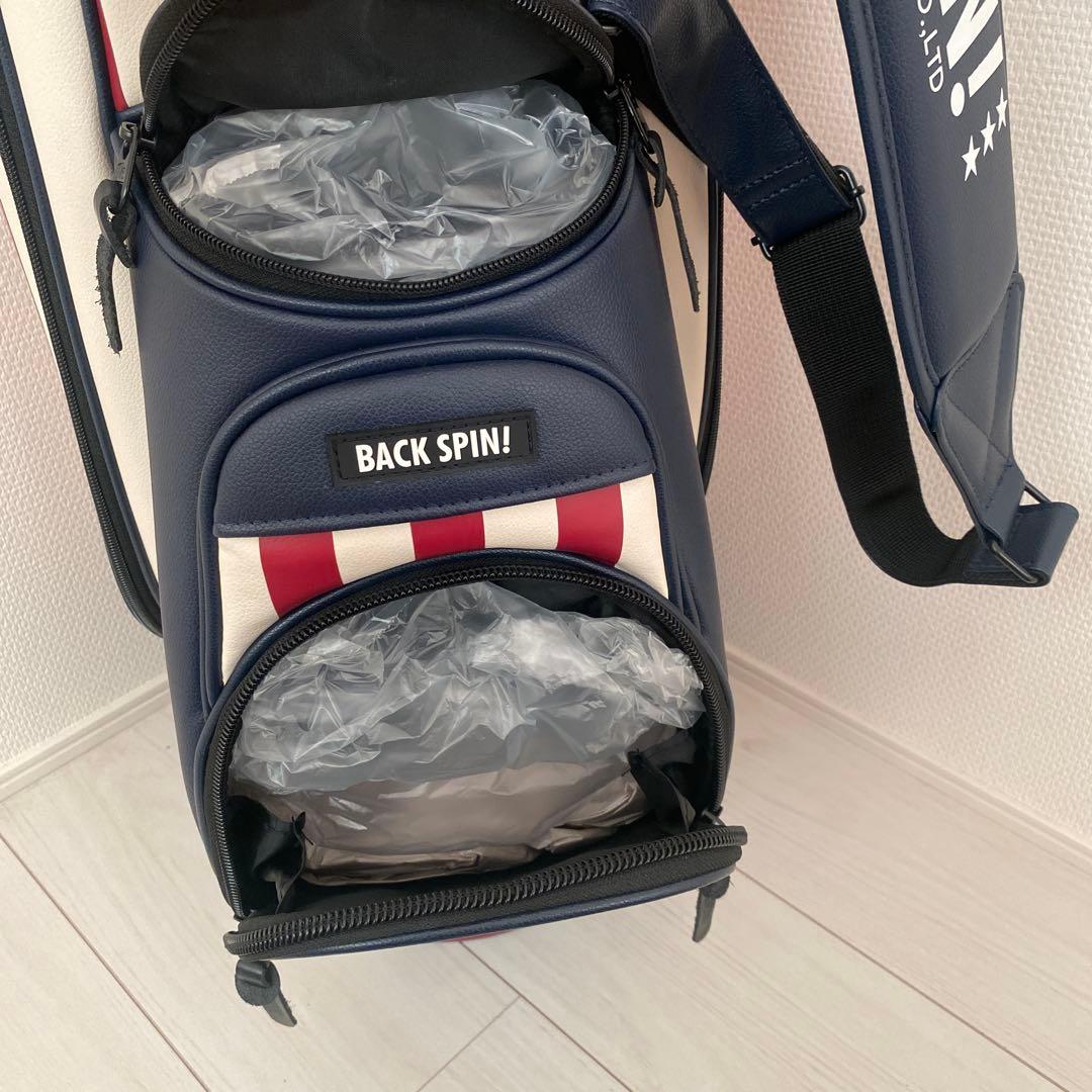 新品未使用！ BACK SPIN ゴルフキャディバッグ　おまけ　カートバッグ付き