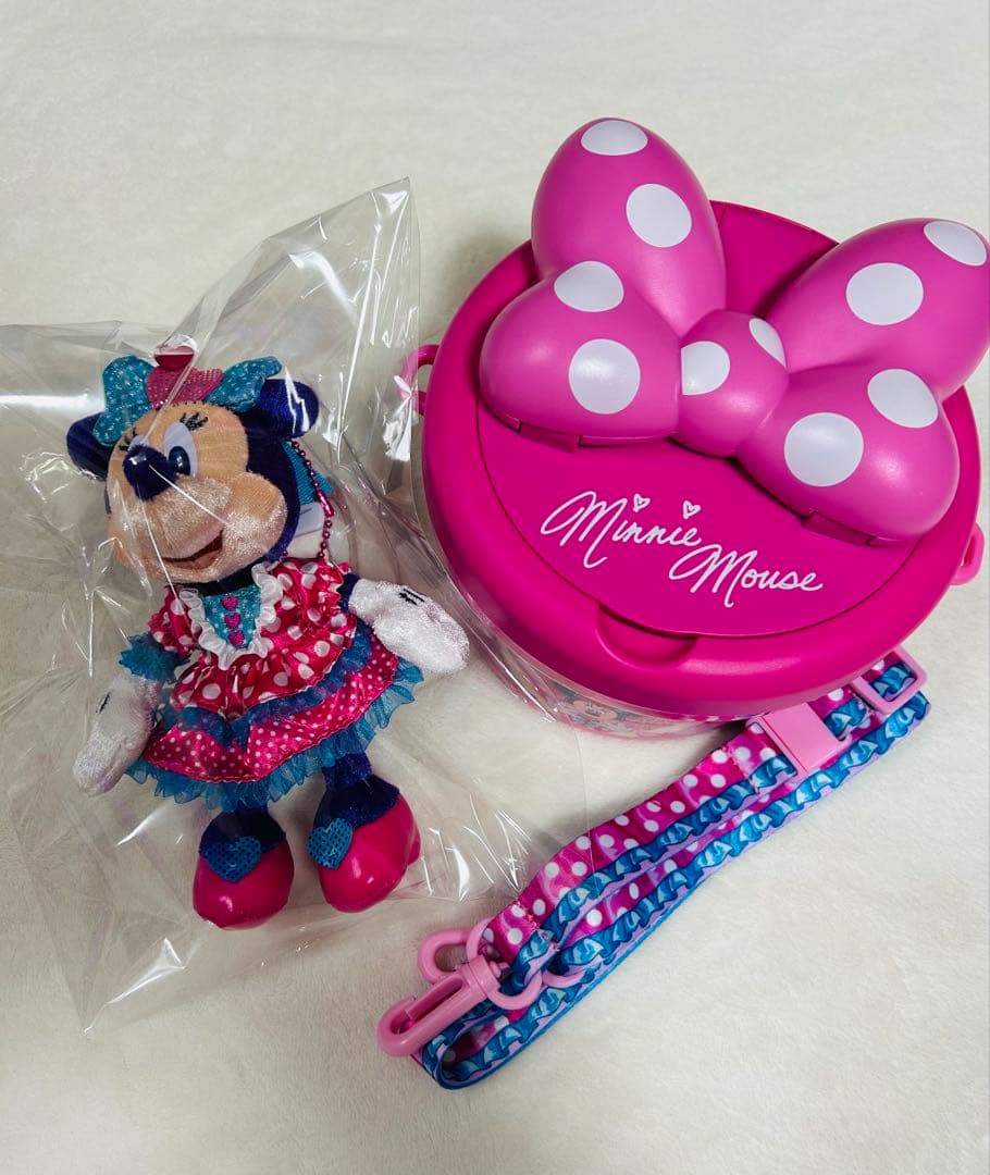 ディズニー パルパルーザ ミニーぬいぐるみバッジ ポップコーンバケットセット