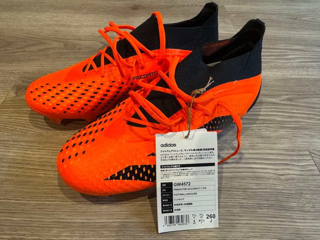 新品未使用adidas Predator Accuracy.1 FG 26cm