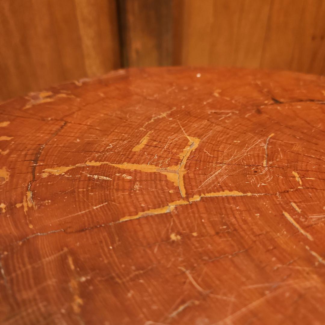 世界遺産 鹿児島 屋久杉 漆塗り 天然木 スツール 丸太椅子