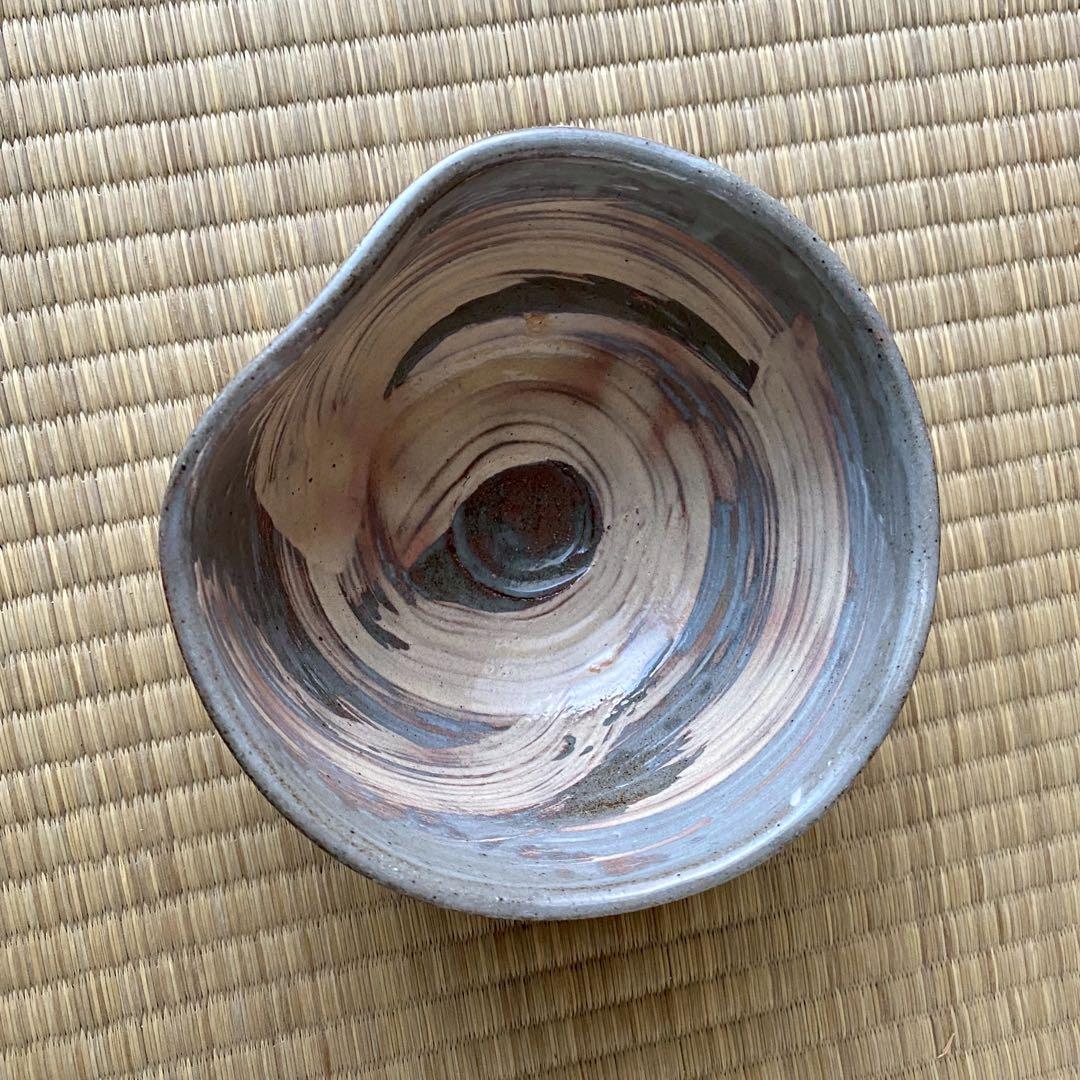 宗徧流 時習軒 細田宗栄 書付 清水久 造 【刷毛目 茶碗】 巳 干支 茶道具