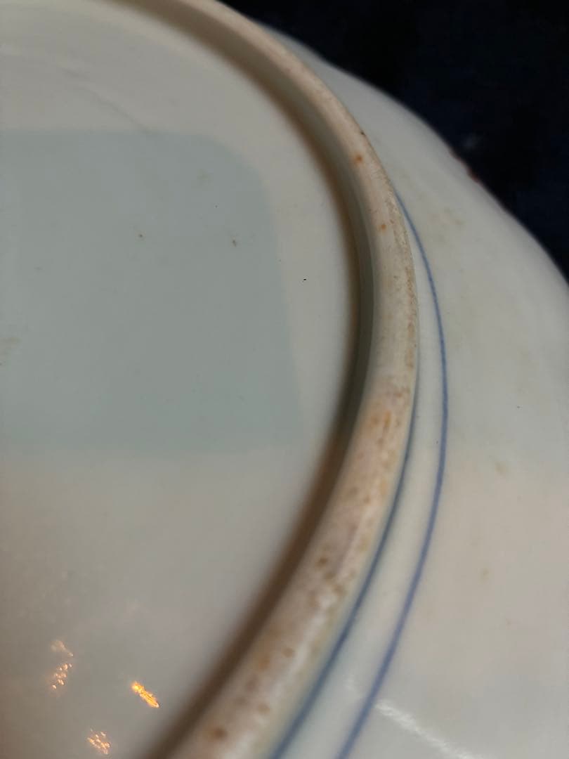 古伊万里　色絵金彩　大皿　直径31センチ×高さ4.9センチ　江戸後期