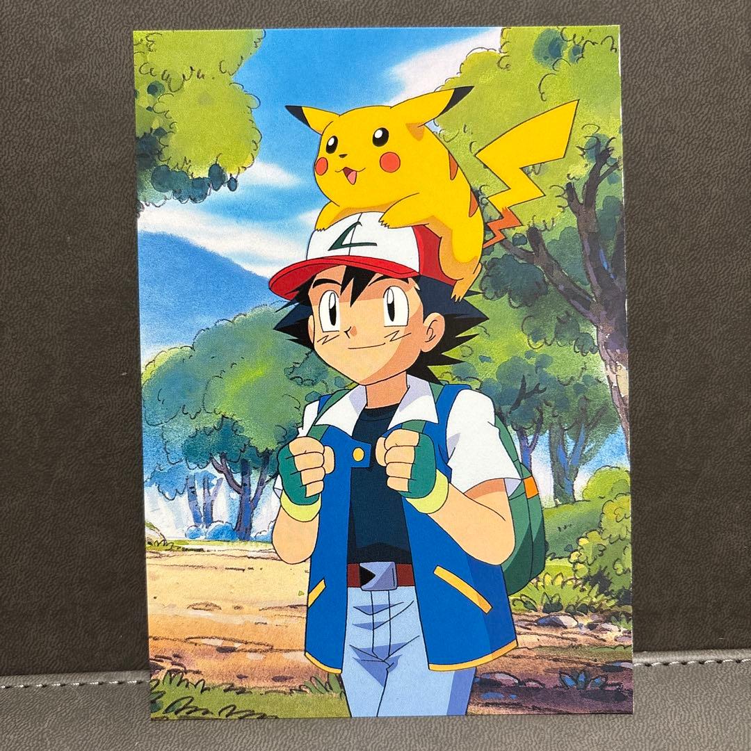 ポケモン てれびくん 赤 ポストカード サトシ ピカチュウ ---2