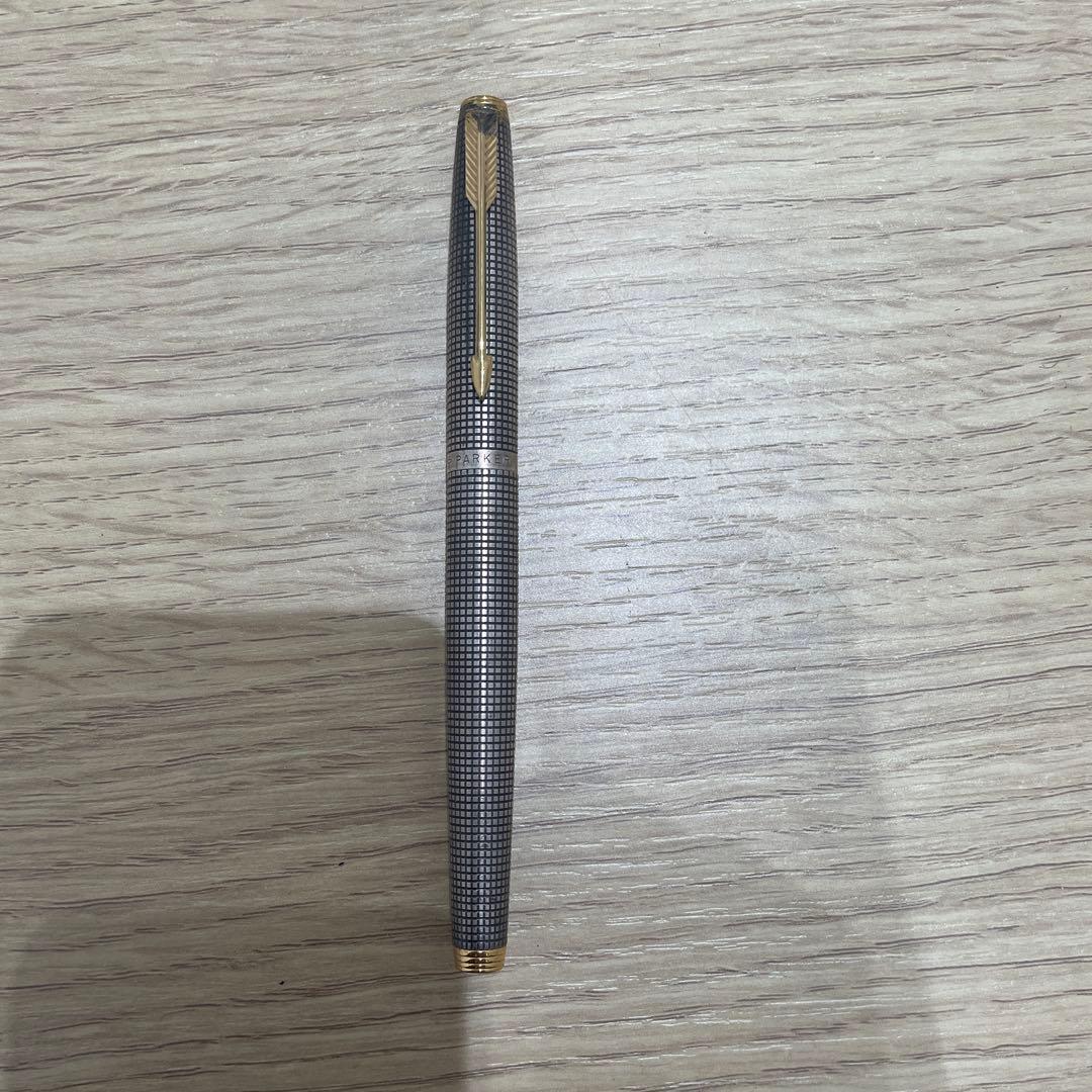 Parker 万年筆 グレー チェック柄