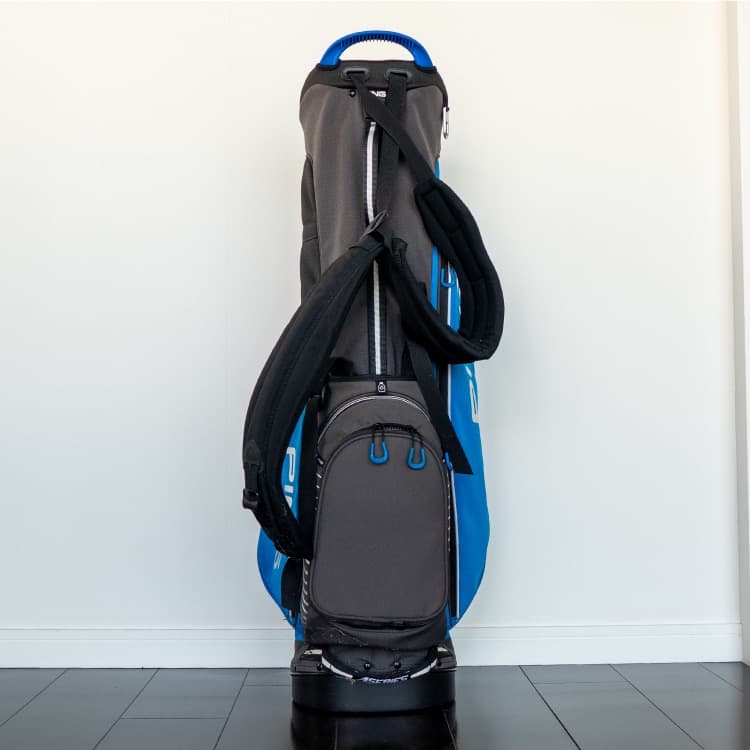 PING スタンド付きキャディバッグ 青黒グレー