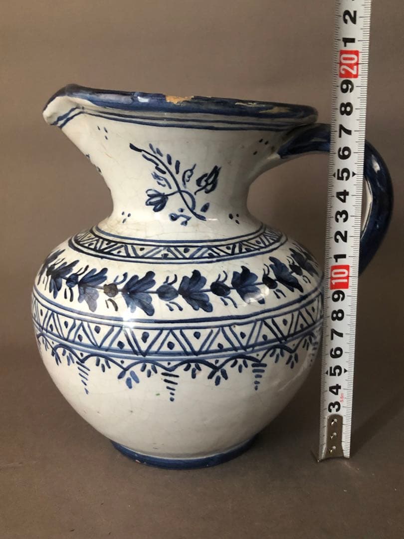 スペイン陶器　水差し　ピッチャー　花瓶