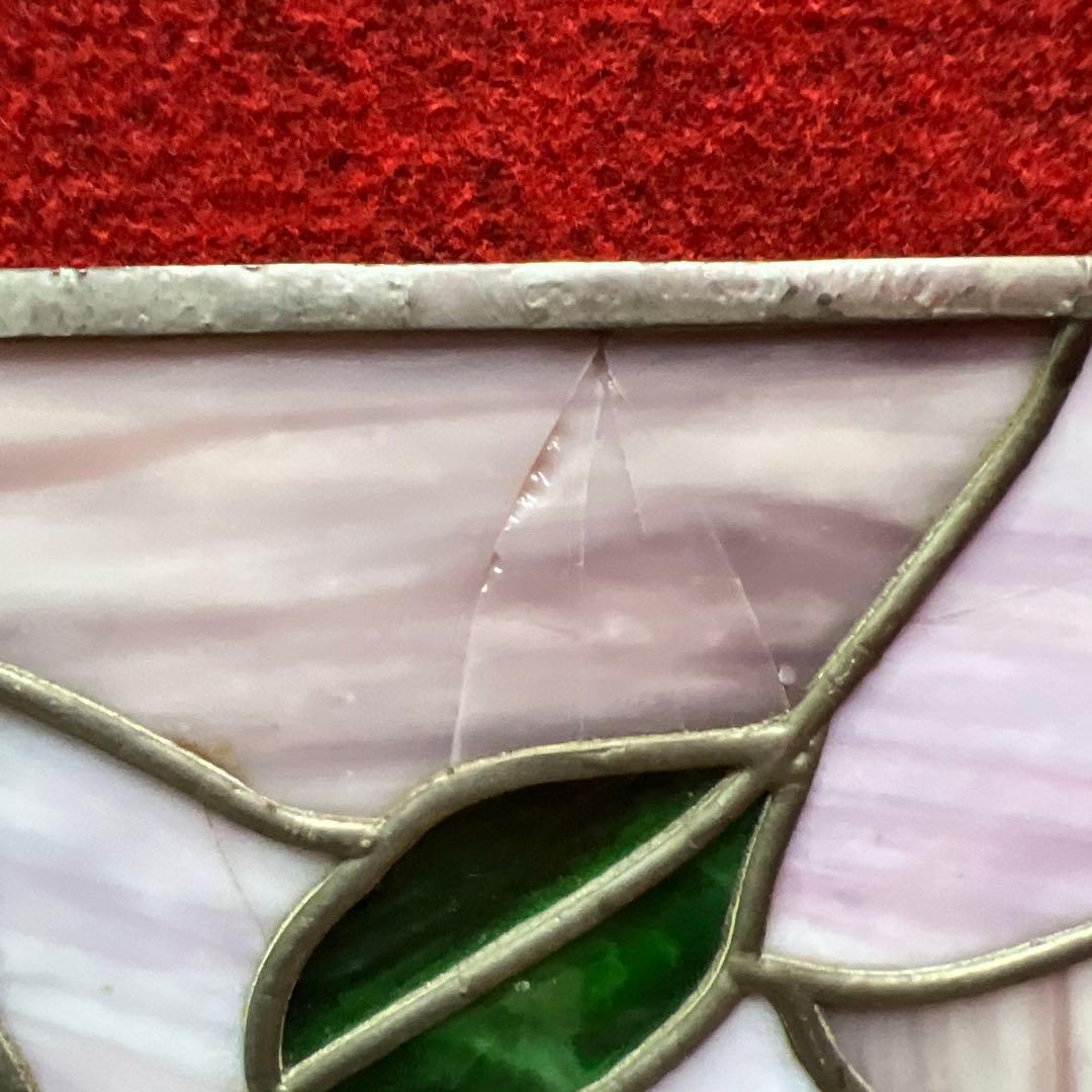 アンティーク　ステンドグラス　76.8×58㎝　タサコサ　東な8-0121④