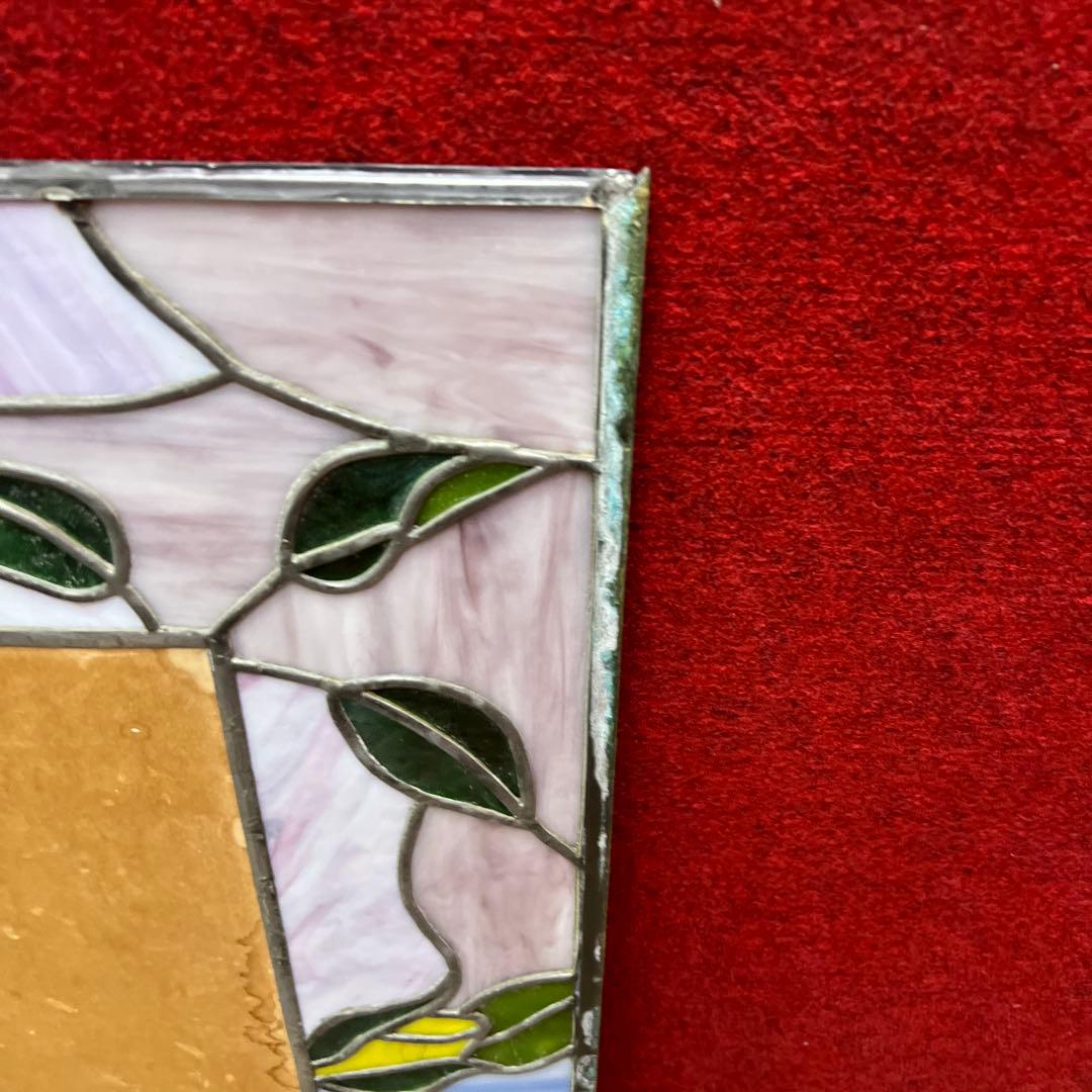アンティーク　ステンドグラス　76.8×58㎝　タサコサ　東な8-0121④