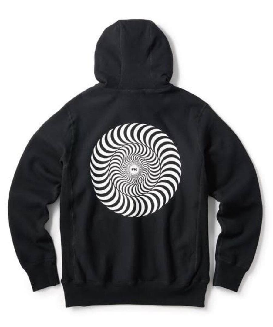 FTC SPITFIRE プルオーバーパーカー フーディ XL 黒 両面プリント