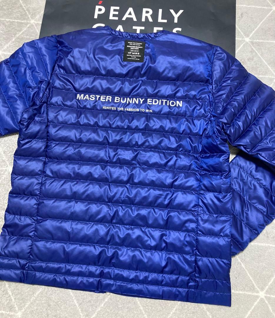新品 パーリーゲイツ マスターバニー リップストップ撥水ジャケット (4)M/青