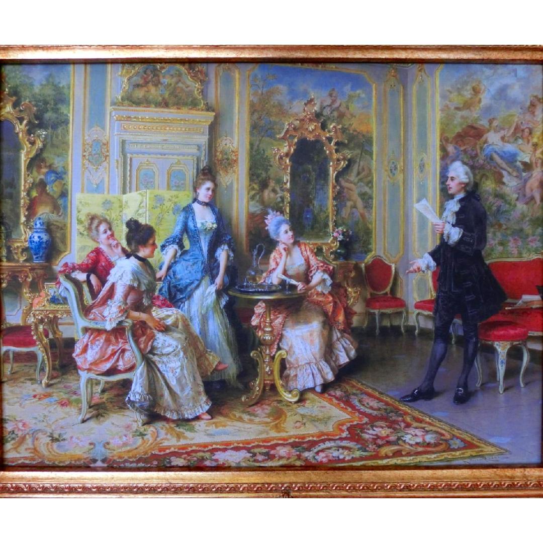 ロココ額絵　中世ヨーロッパ貴族　ゴールド　 2種よりお選び下さい。C・D