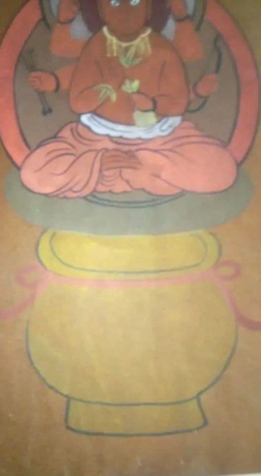 模写大津絵、愛染明王