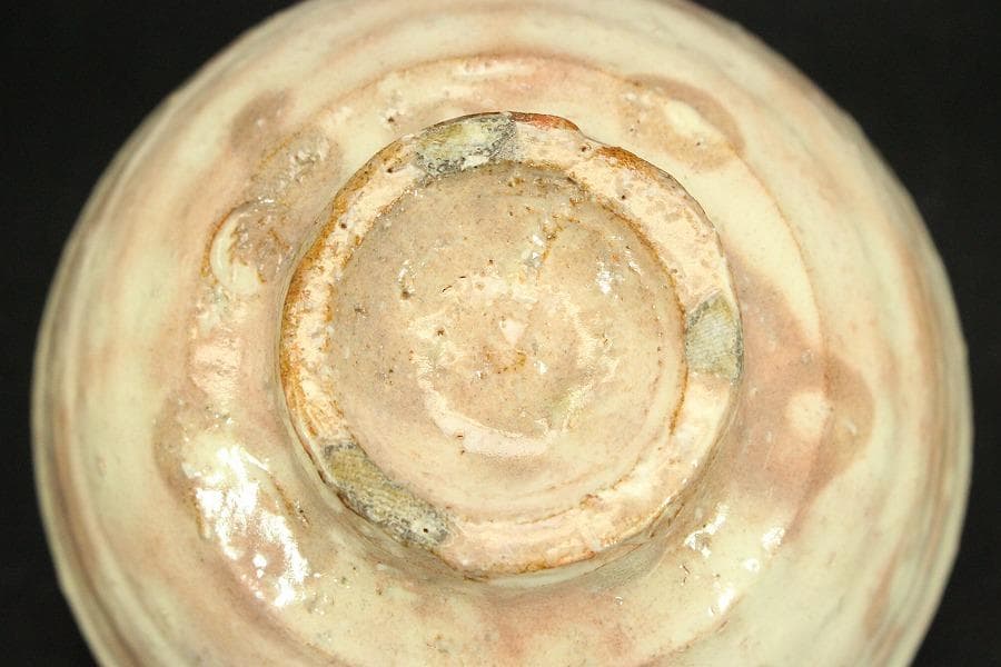 茶道具 萩茶碗 岡田裕 共布 木箱付(メ1383)