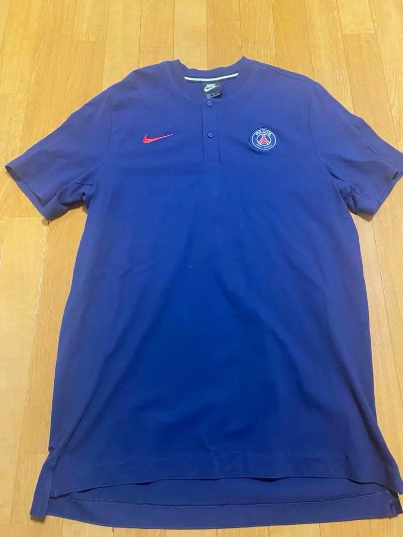 【ナイキ】パリサンジェルマン PSG ネイビー 襟なしシャツ XL 極美品