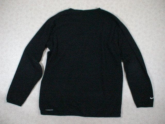 49470　ナイキ　長袖　フリースカットソー　黒　L