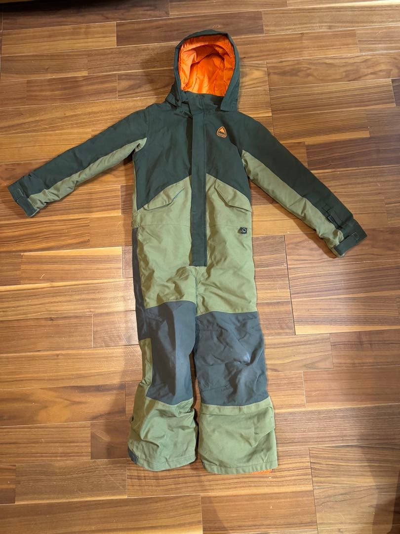 BURTON フルボディスーツ XS オリーブグリーン　キッズ　スノボー