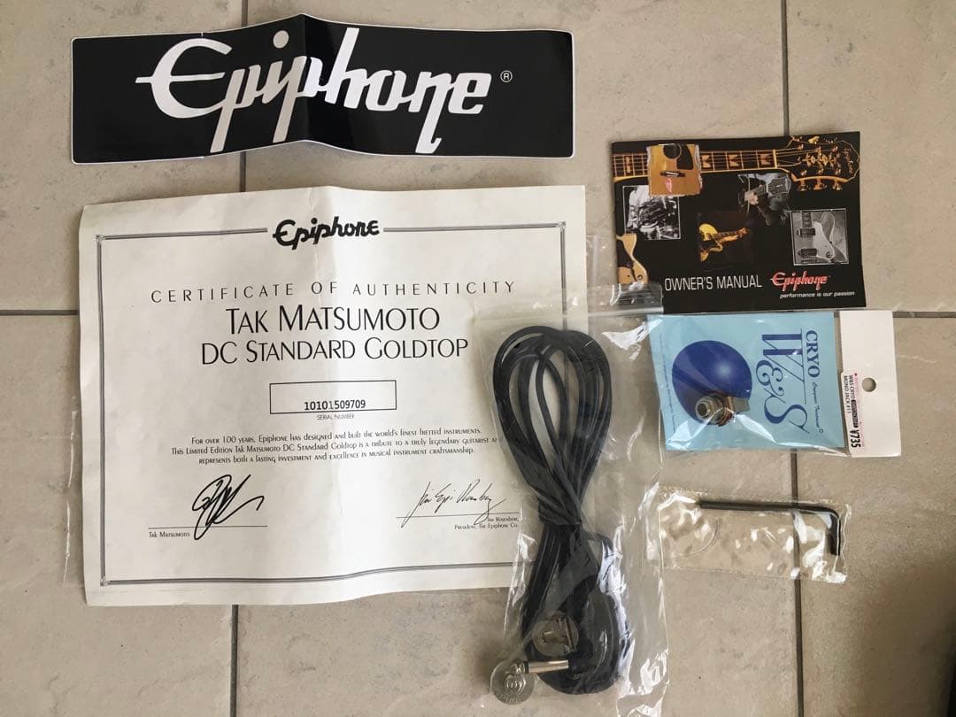 【美品】　Epiphone エピフォン tak DC Gold TOP