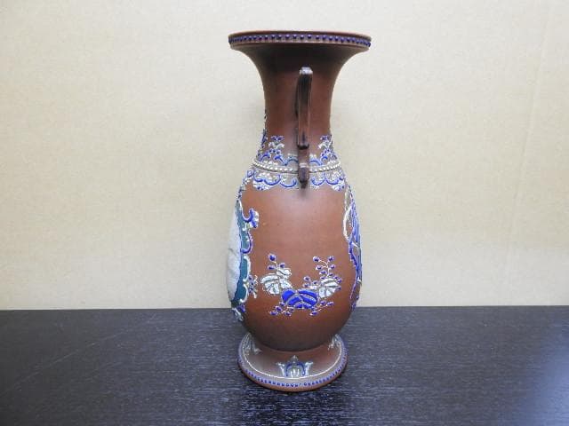 色絵万古花瓶　MA61