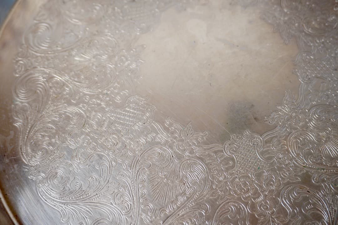 フランス ヴィンテージ シルバープレート トレー