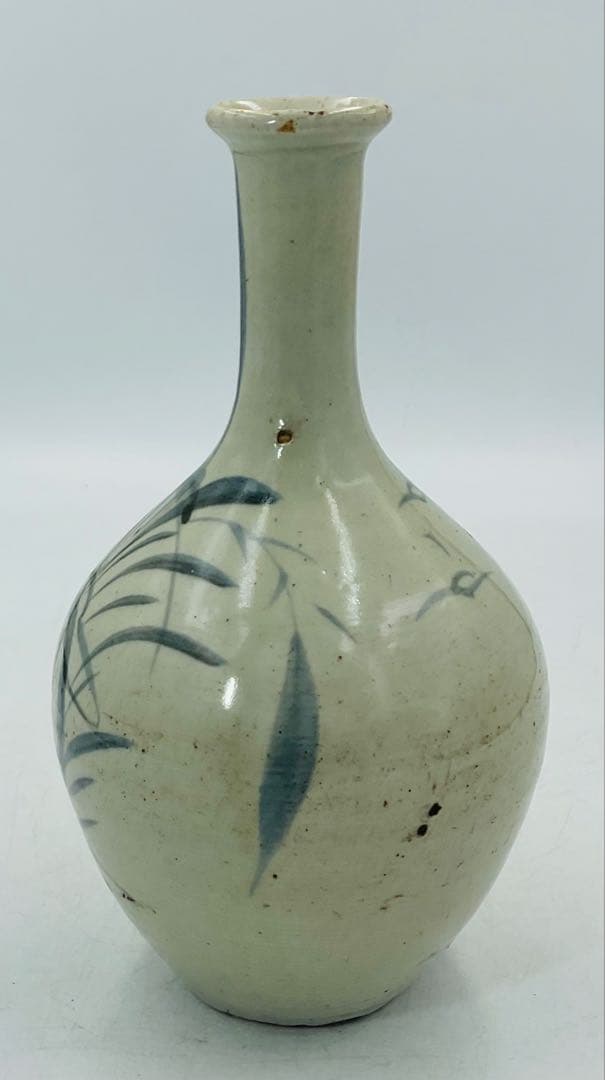 ★初期伊万里　江戸時代　パイナップル文染付徳利　箱付【516】★